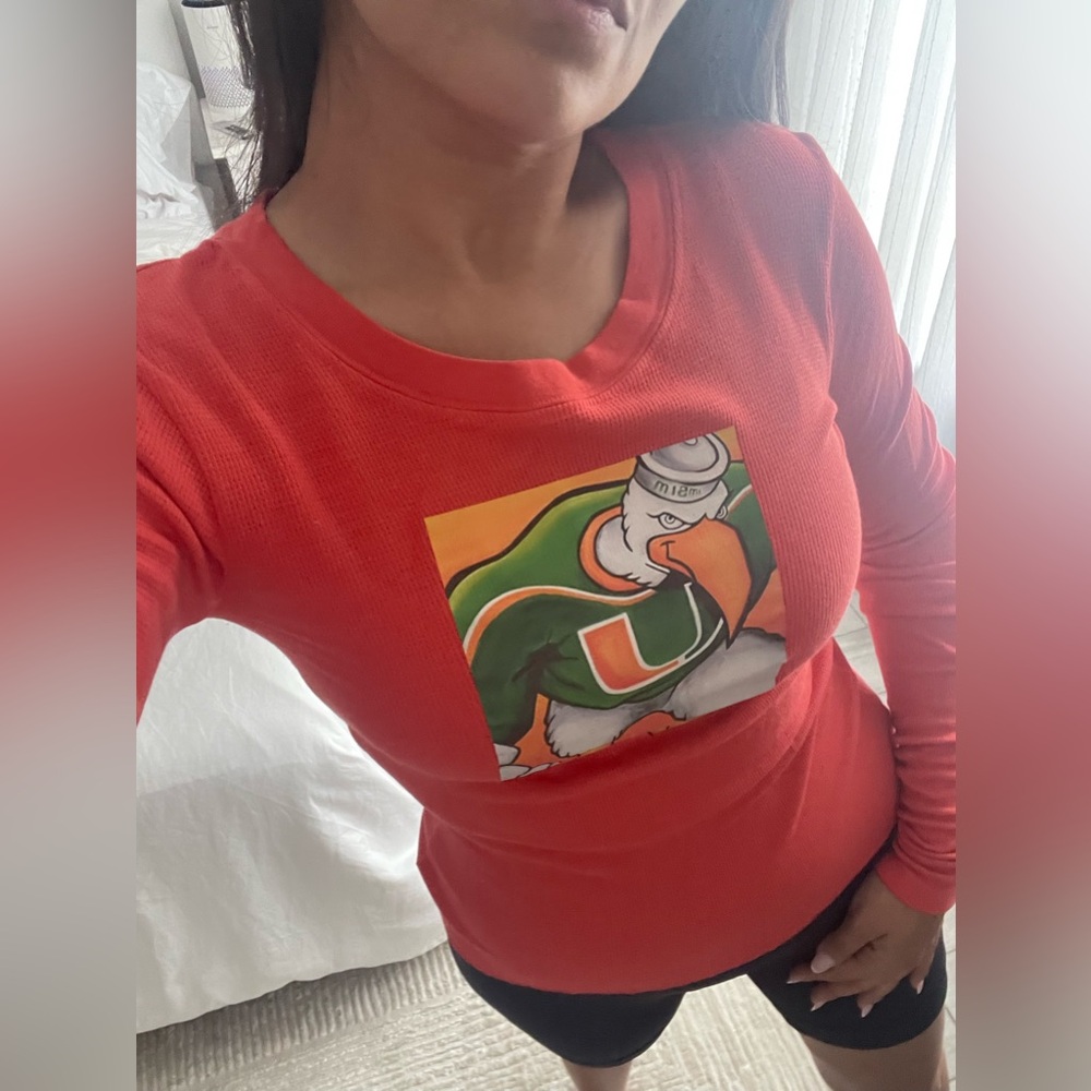 LA MADE University of Miami Graphic Long Sleeve Top - Picture 4 of 6